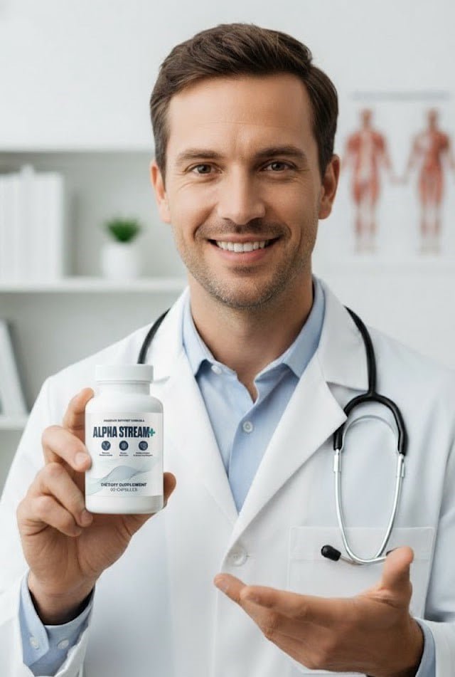 Alpha Stream Plus-one-bottle-with-doctor